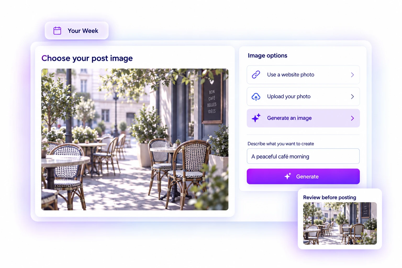 Give each post the right picture.
