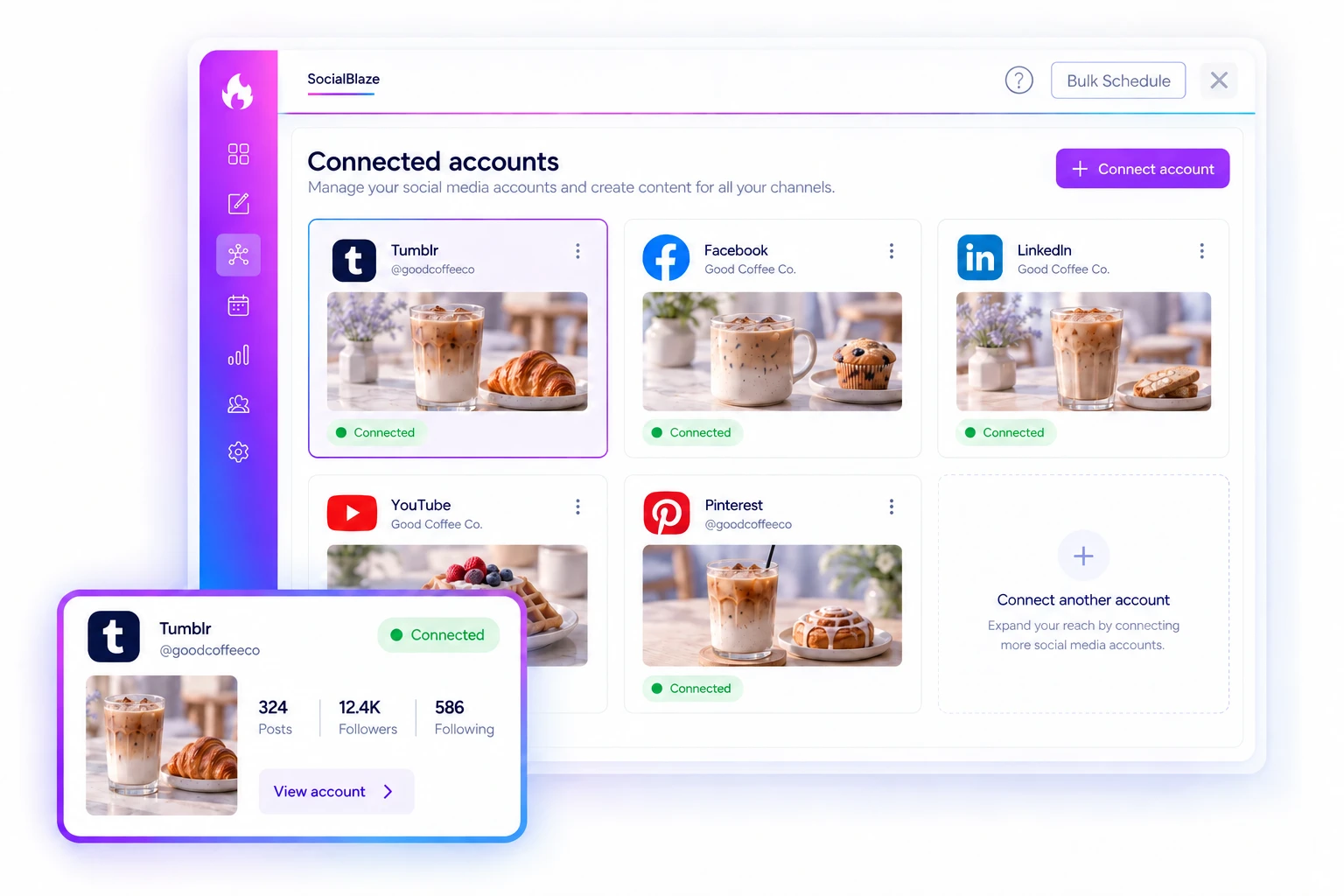 Start with your connected Tumblr blog.