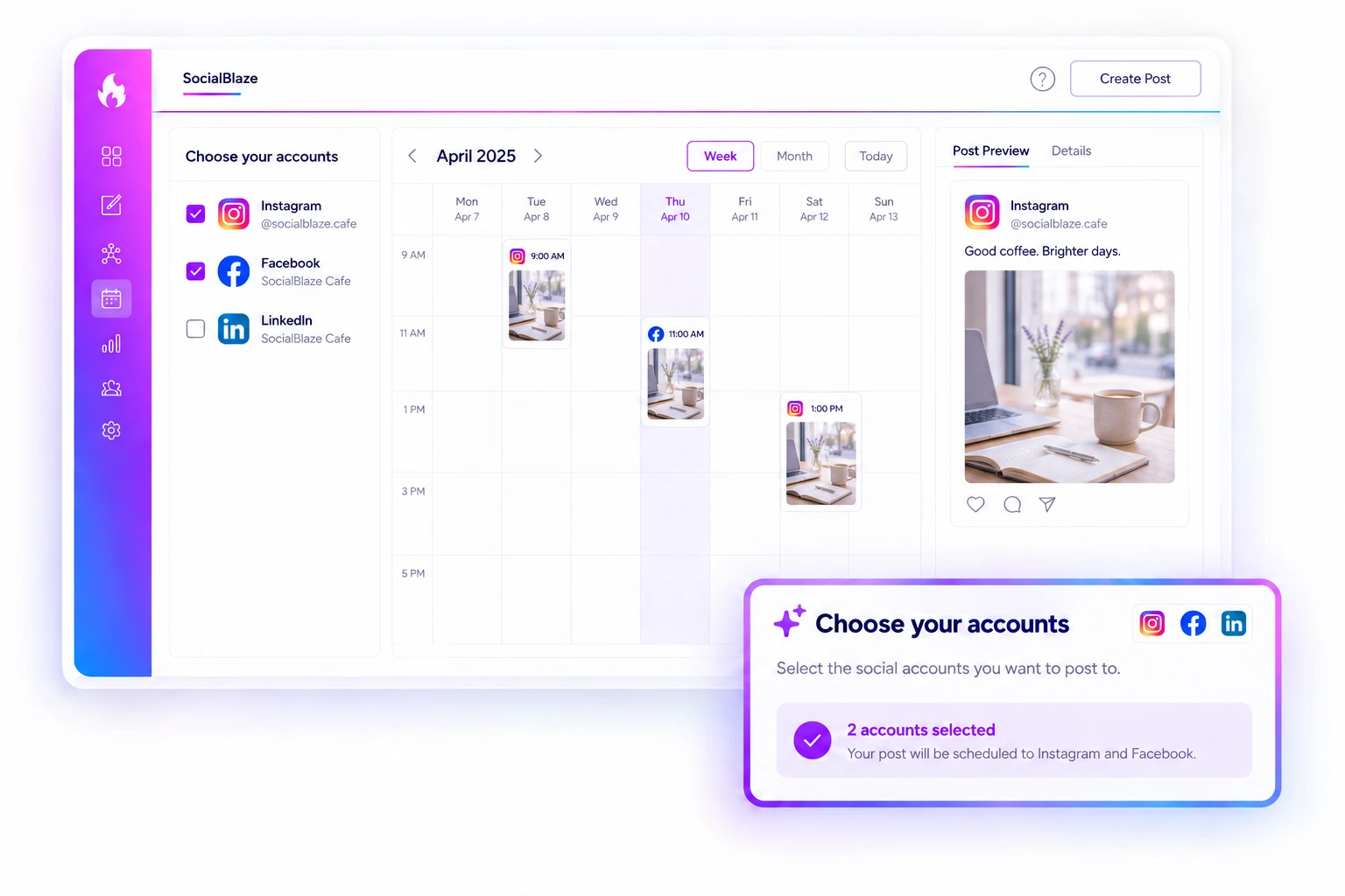 Find the account you want to focus on.
