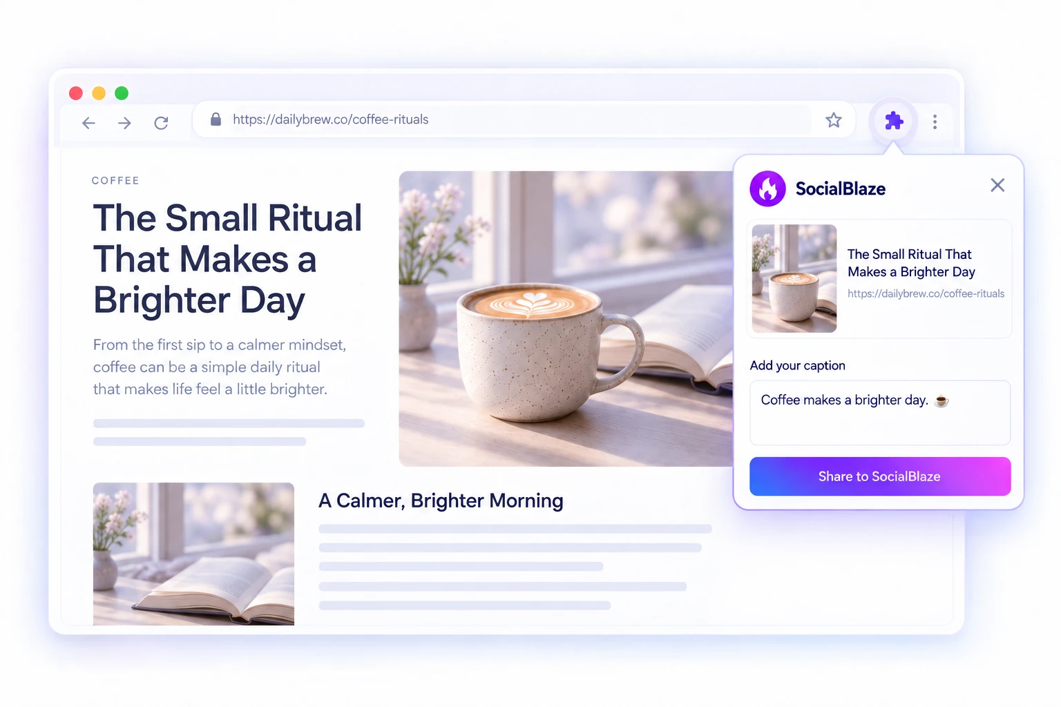Share useful finds from your browser.