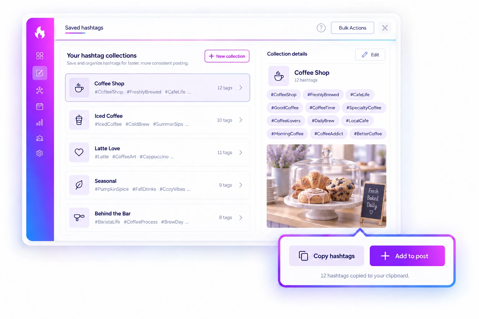 Keep your hashtag collections together.