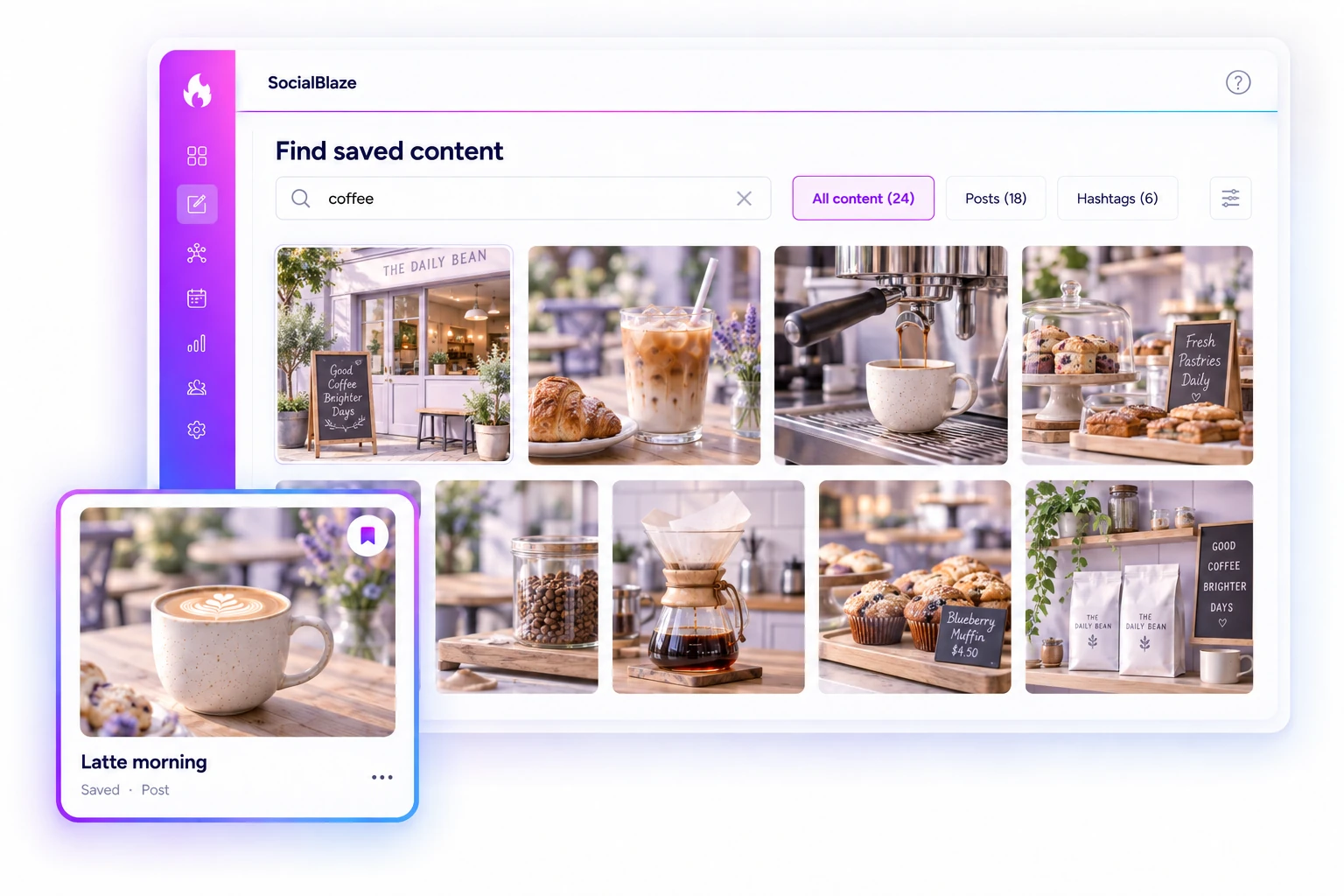 Find a saved post without the file hunt.