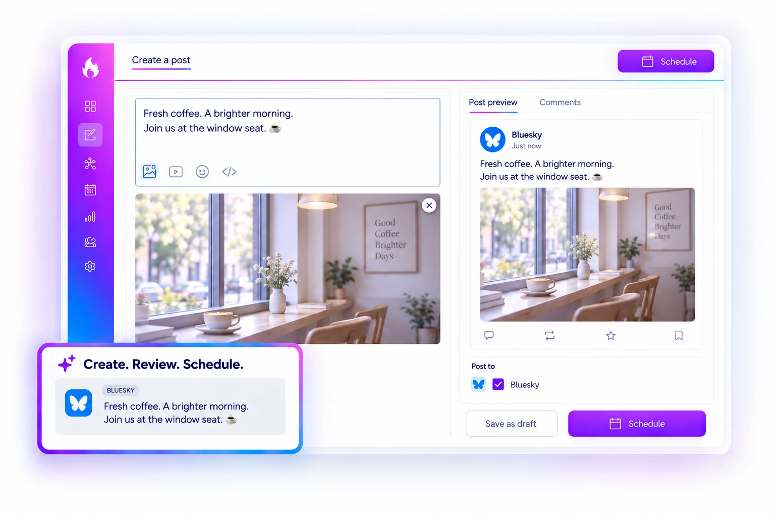 Keep your next Bluesky update ready to share.