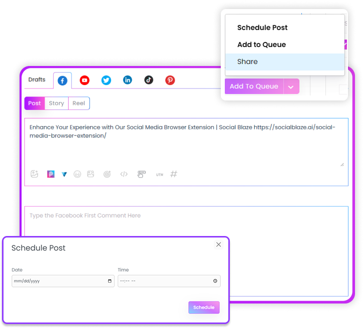 Social Media Browser Extension
