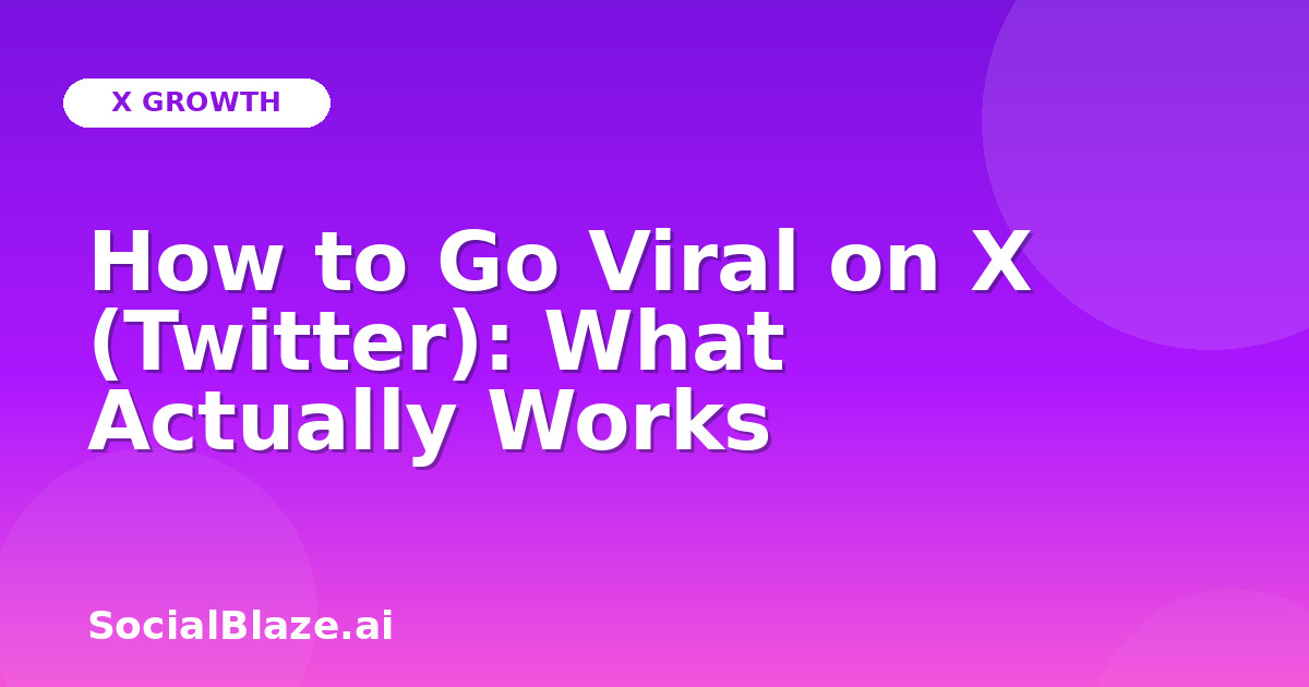How to Go Viral on X (Twitter): What Actually Works