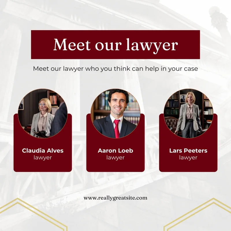 Red and White Luxury Law Firm Instagram Post
