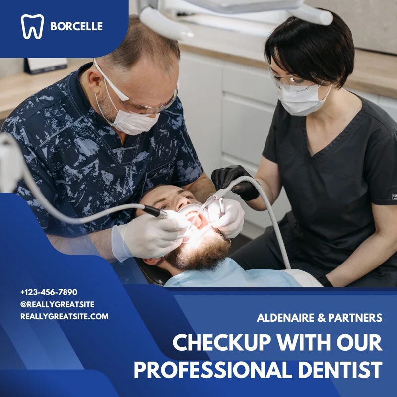 Blue Modern Gradient Dentist Service Instagram Post