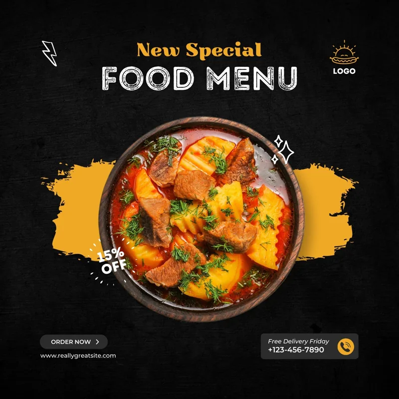 Restaurant Food Menu Promotion Instagram Post