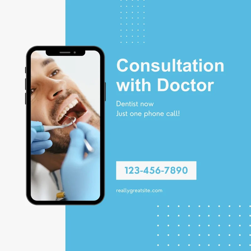 Blue Dentist Instagram Post