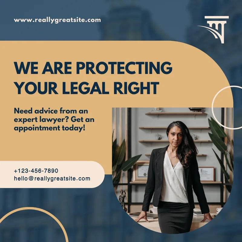 Blue and Brown Lawyer Agency Instagram Post
