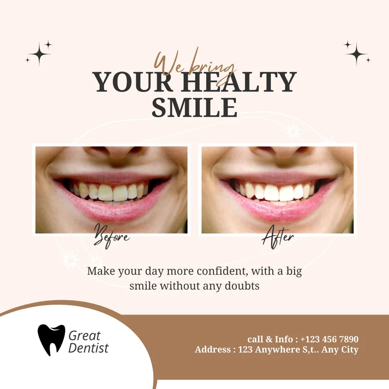 Brown Simple Dentist Instagram Post 