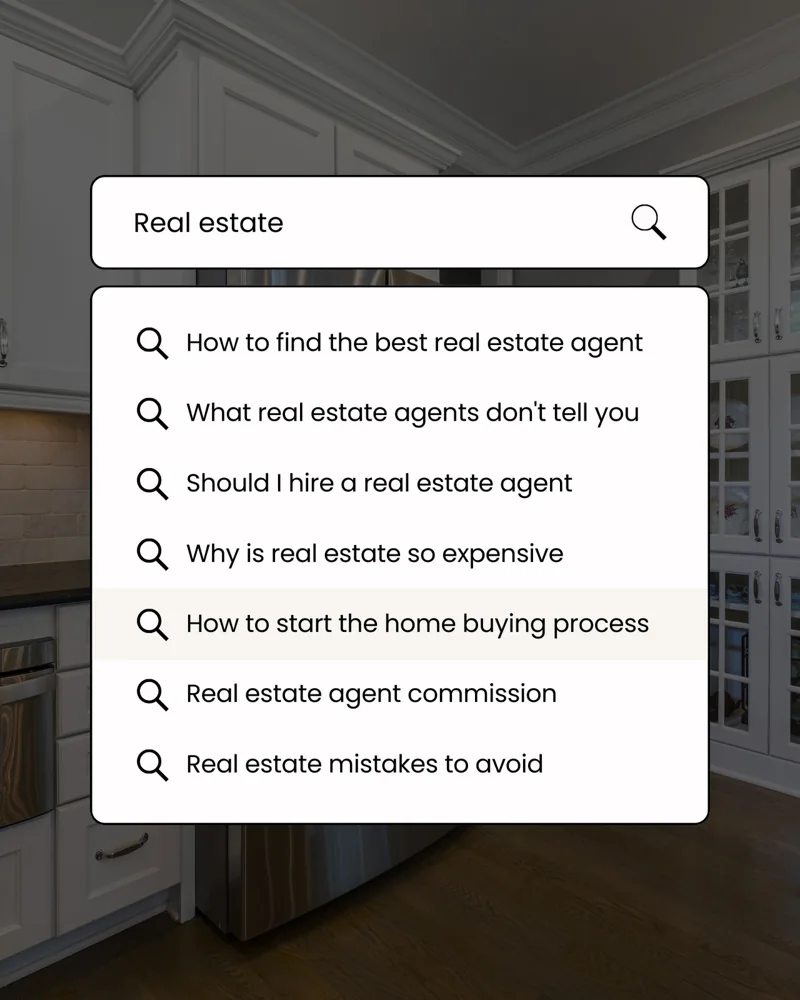 Black and White Bold Real Estate Tips Search Questions Instagram Post