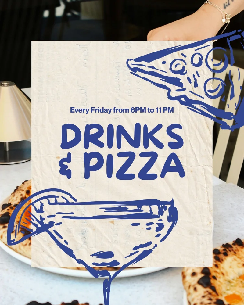 Blue Modern Restaurant Offer Promotion Instagram Post
