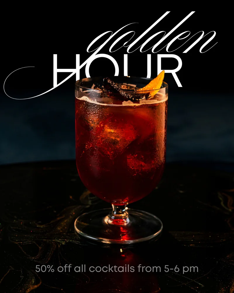 Black Luxury Restaurant Cocktail Instagram Post