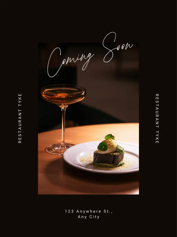 Brown Black Elegant Modern Restaurant Instagram Post