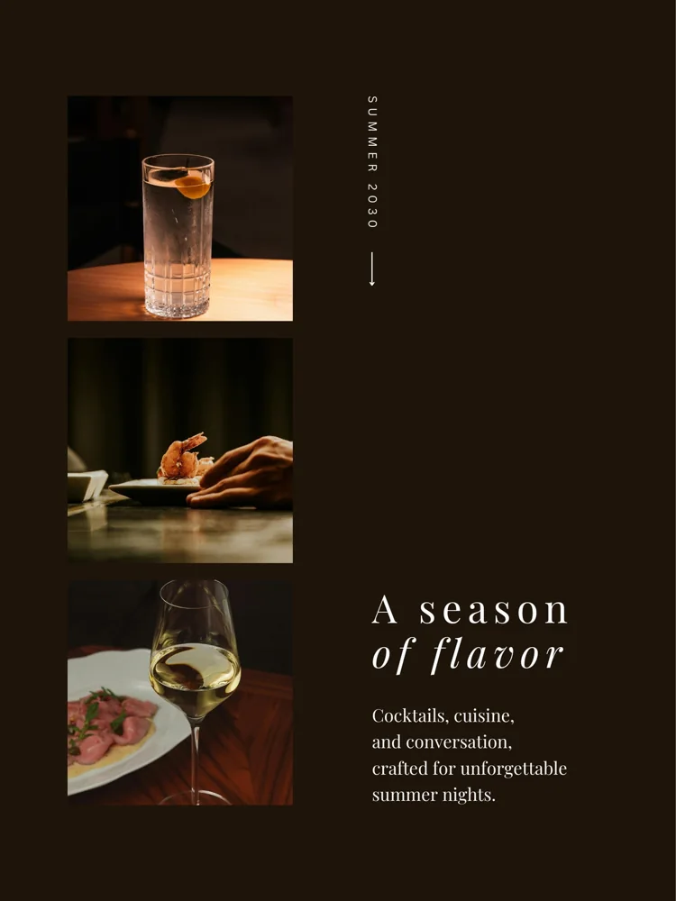 Brown Black Elegant Minimalist Restaurant Instagram Post