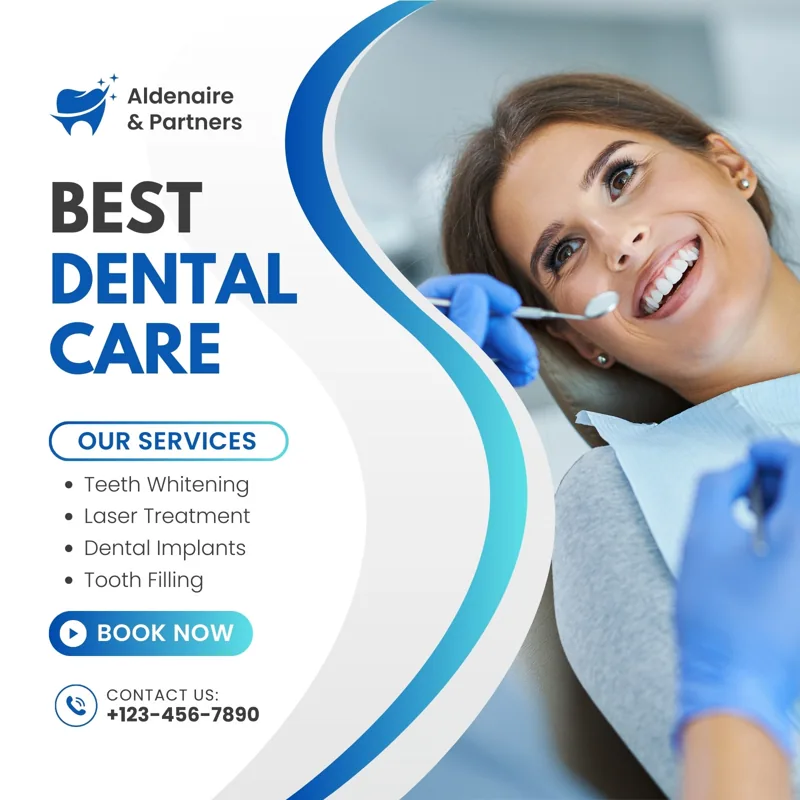 Blue Clean Dentist Instagram Post