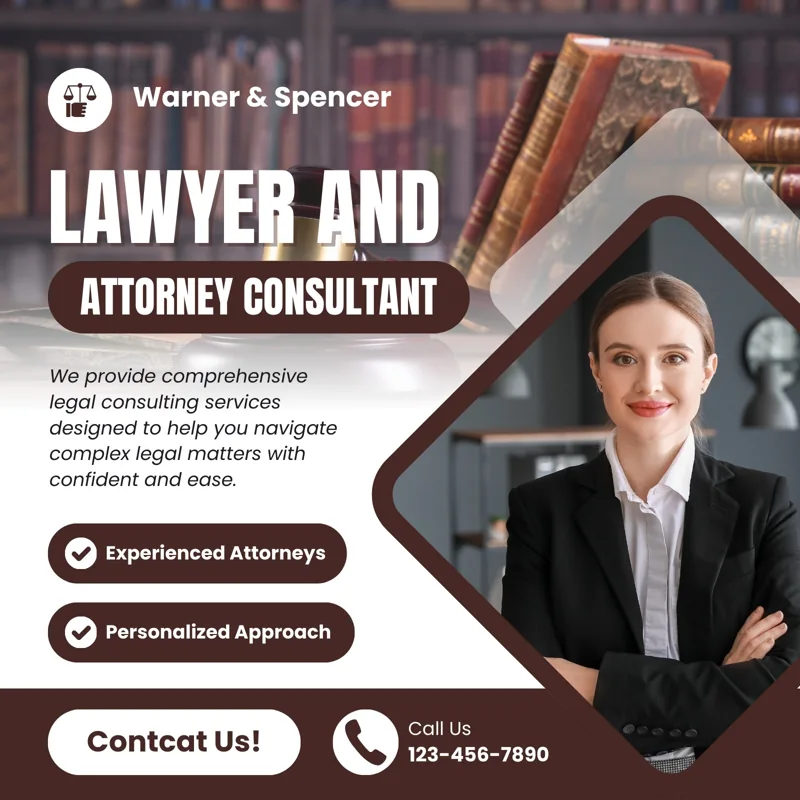 Brown and White Modern Lawyer and Attorney Consultant Instagram Post