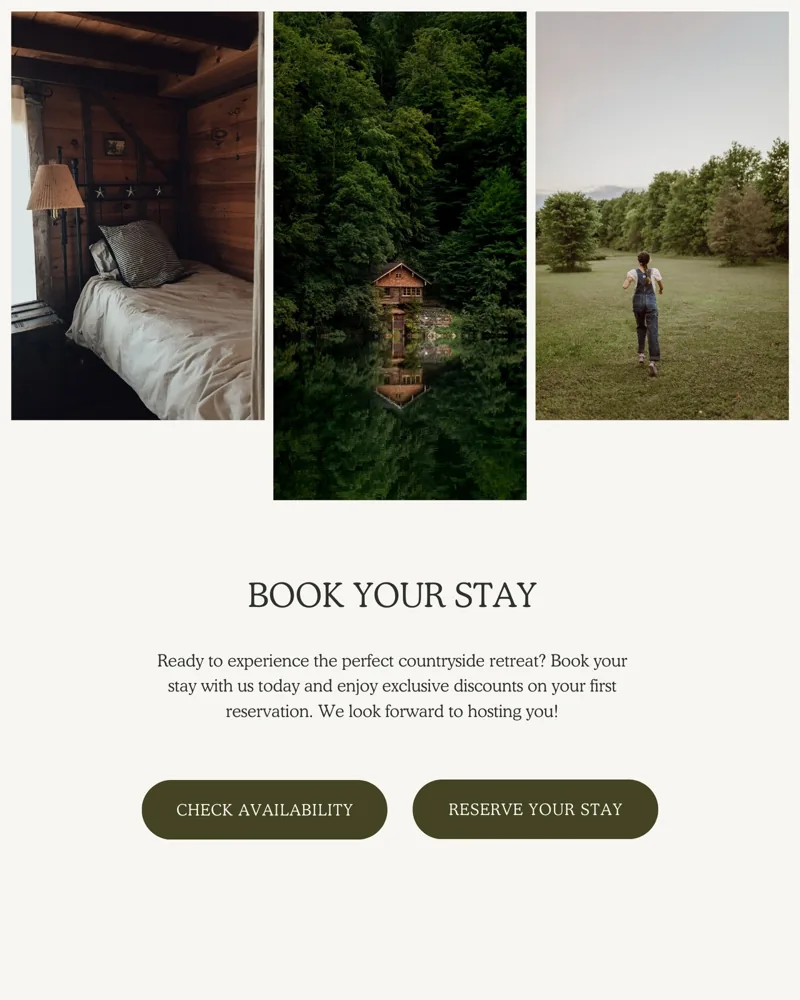 Collage Style Rental Property Cabin Promotion Instagram Post