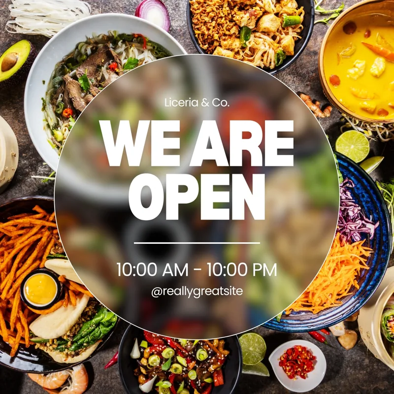 Brown and White Minimalist Restaurant Instagram Post