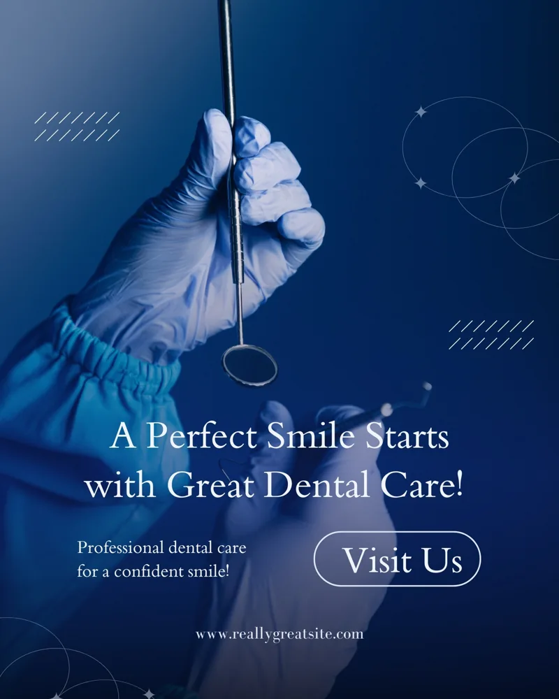 White and Blue Dental Care Clinic Services Instagram Post
