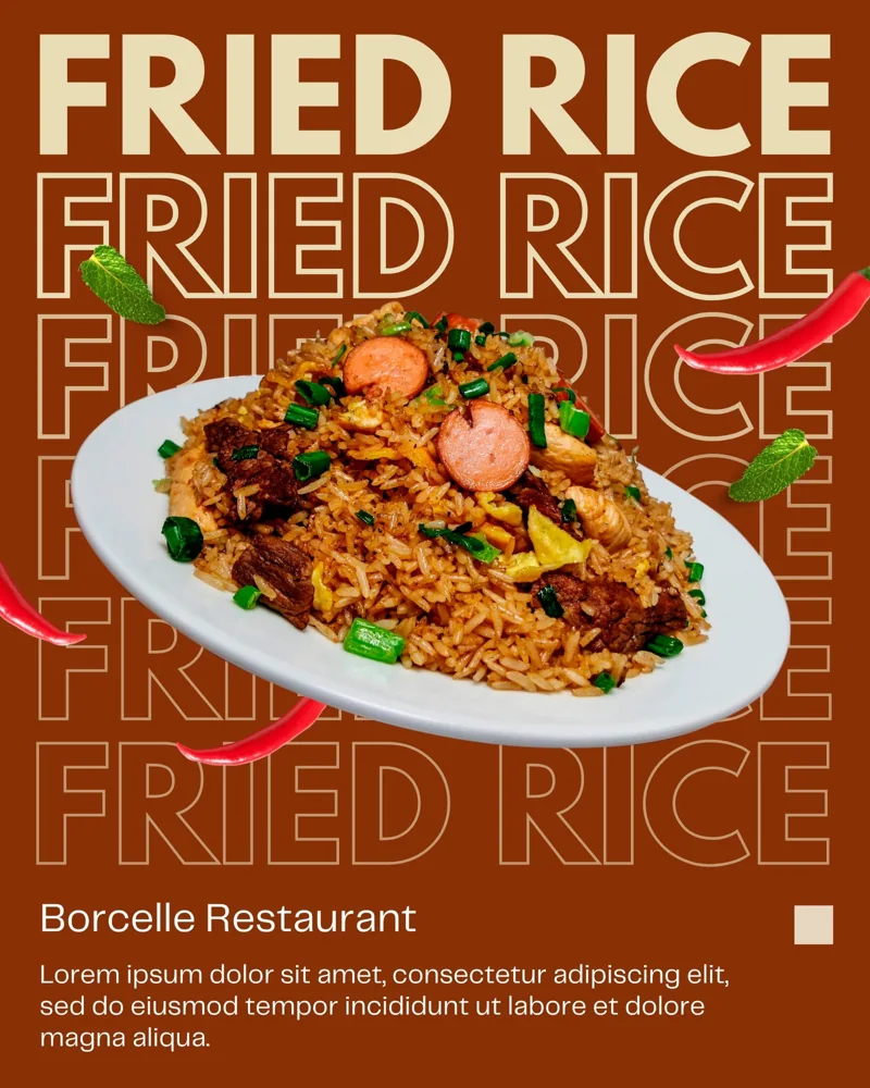 Beige and Brown Bold Modern Food Instagram Post