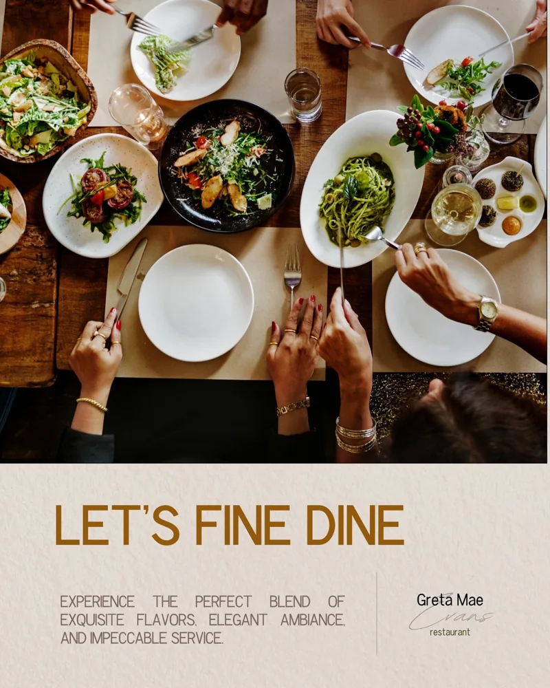 Beige Neutral Modern Elegant Restaurant Marketing Promotion Ad Instagram Post