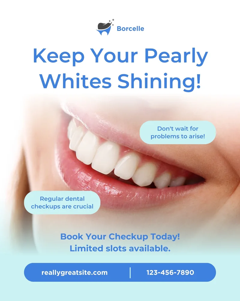 White Modern Dental Checkup Promotion Instagram Post