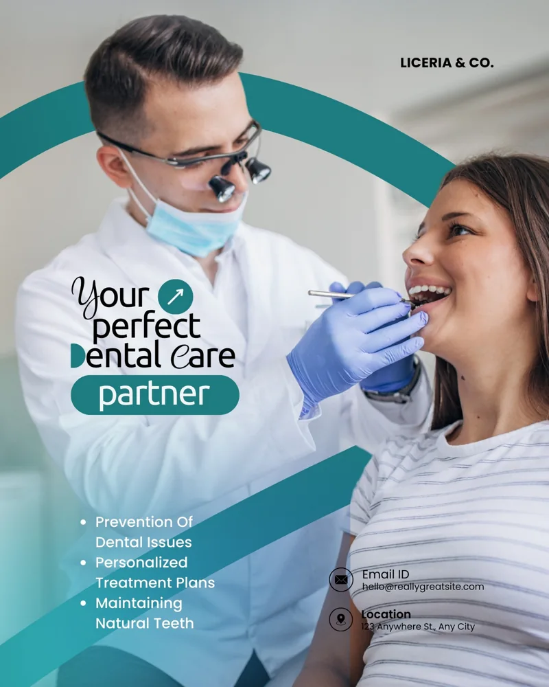 Green and Black Modern Dental Care Instagram Post