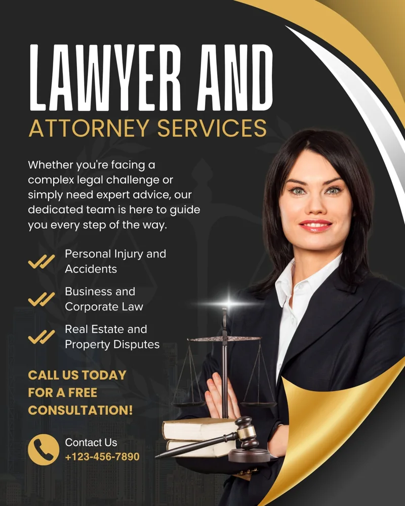 Grey and White Modern Lawyer and Attorney Services Instagram Post