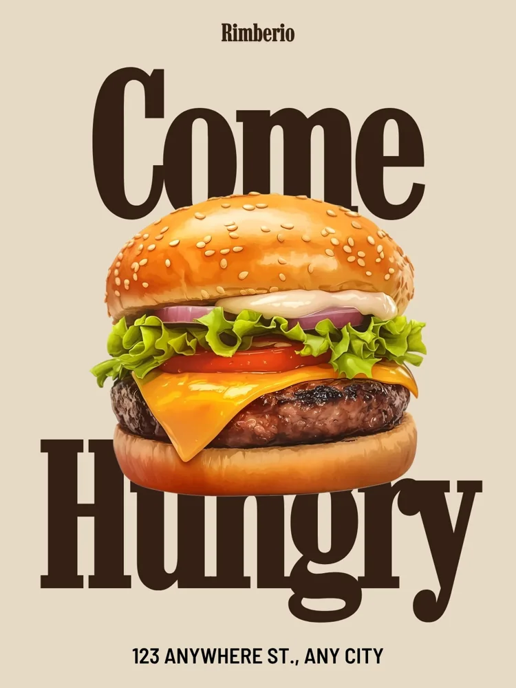 Beige and Brown Funny Restaurant Promotion Instagram Post