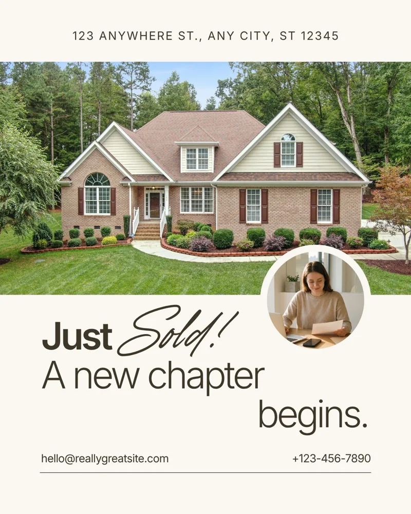 Beige Modern Real Estate Just Sold Instagram Post