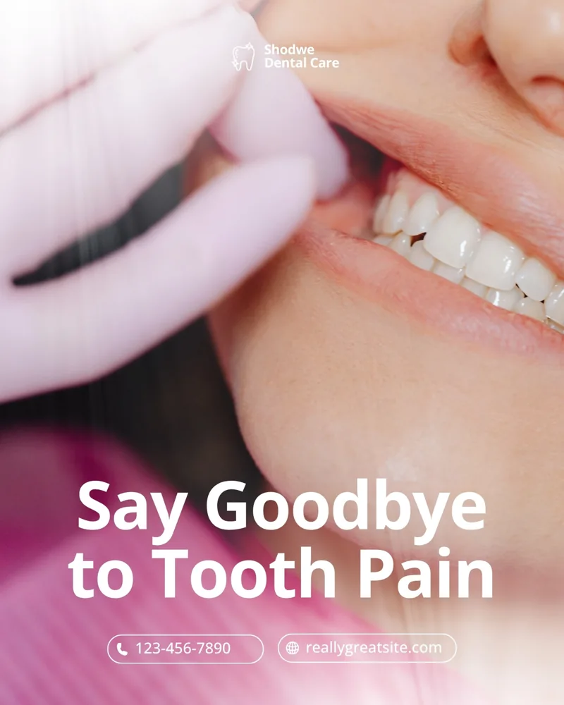 Pink and White Modern Dental Care Instagram Post