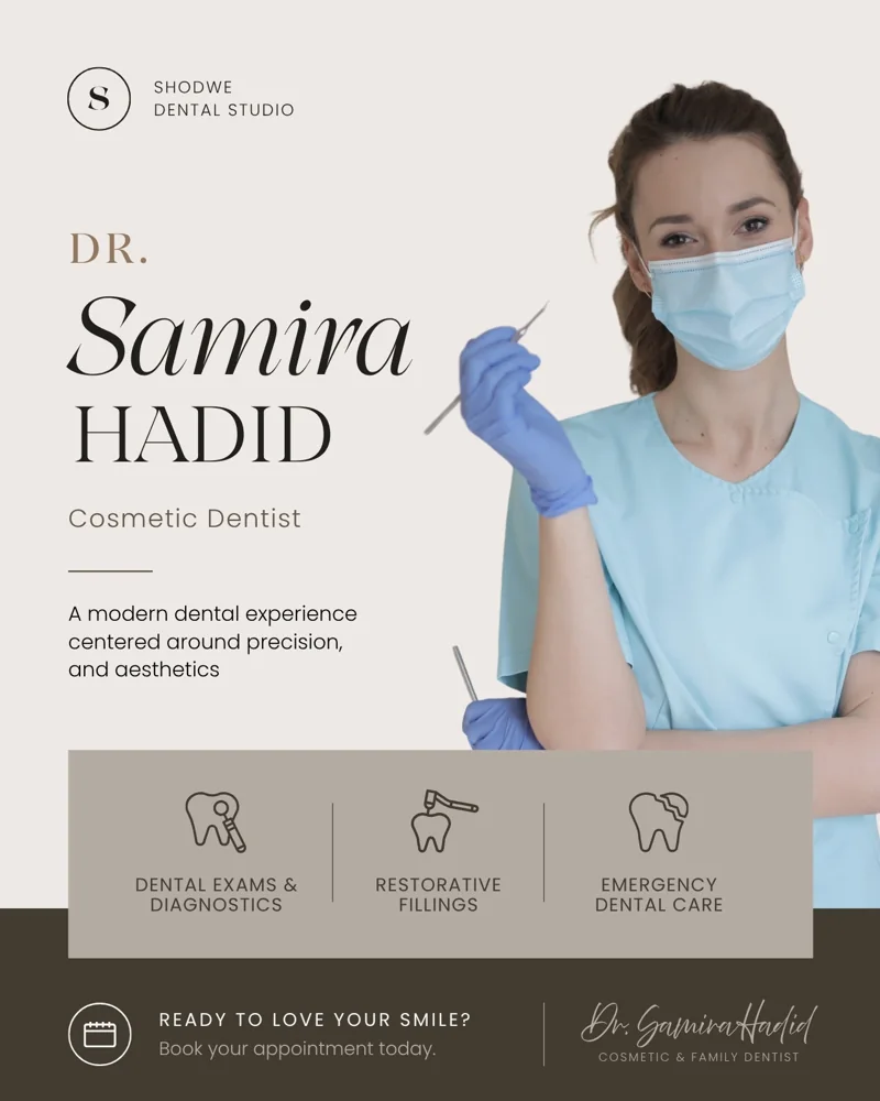White and Beige Modern Dental Instagram Post