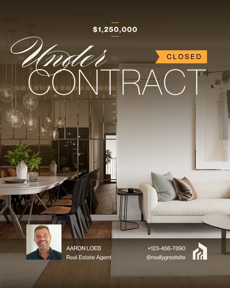 Beige and Brown Modern Just Sold Real Estate Instagram Post