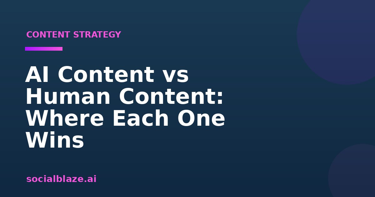 AI Content vs Human Content: Where Each One Wins