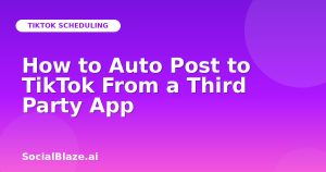 How to Auto Post to TikTok From a Third Party App