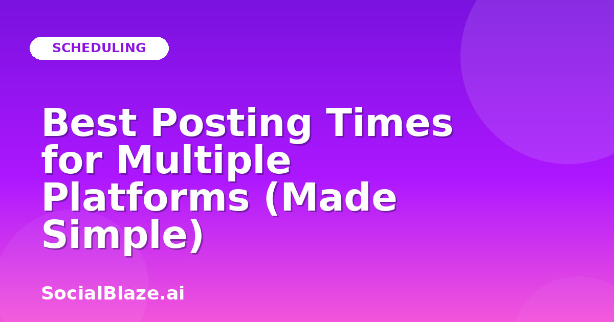 Best Posting Times for Multiple Platforms (Made Simple)