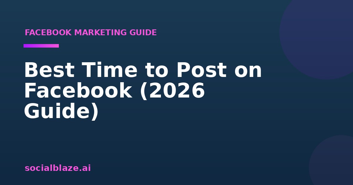 Best Time to Post on Facebook (2026 Guide)