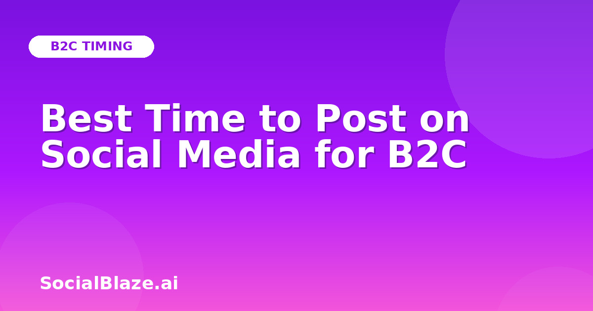 Best Time to Post on Social Media for B2C