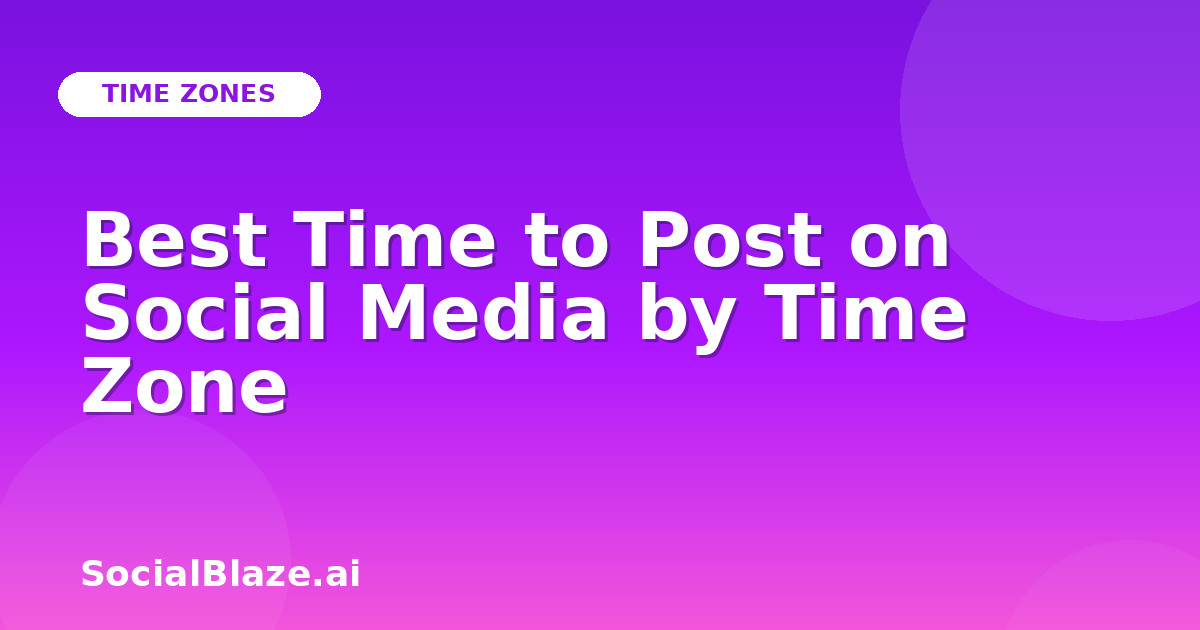 Best Time to Post on Social Media by Time Zone