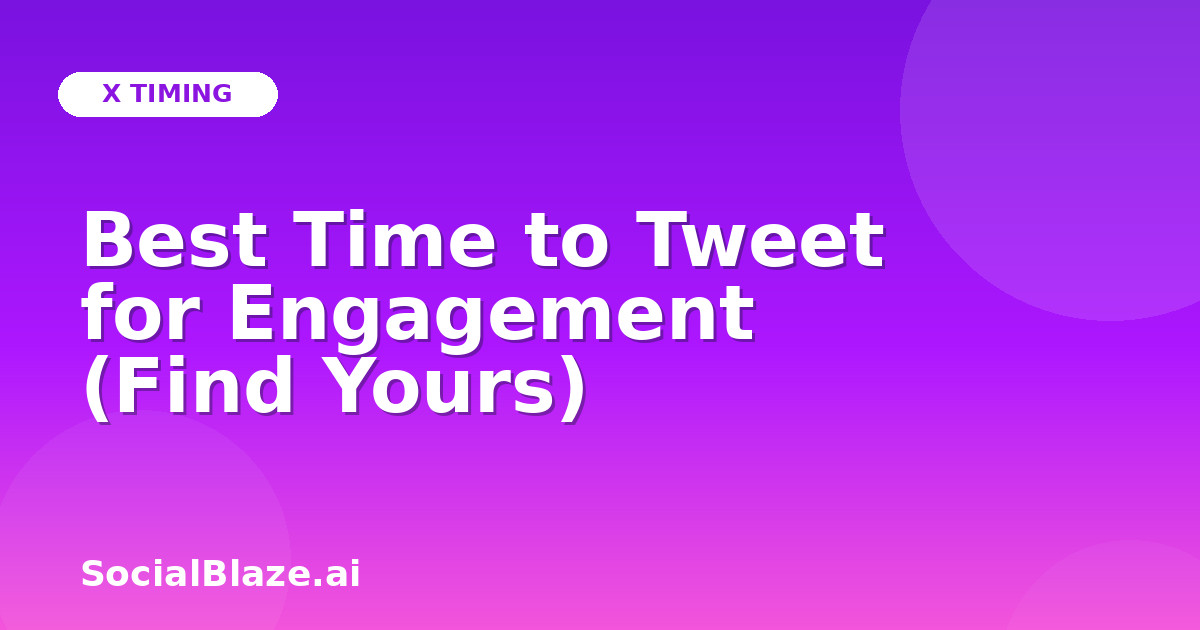 Best Time to Tweet for Engagement (Find Yours)