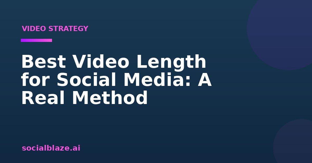 Best Video Length for Social Media: A Real Method