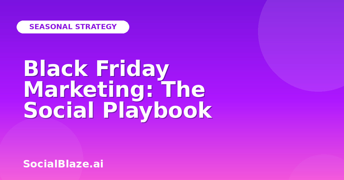 Black Friday Marketing: The Social Playbook