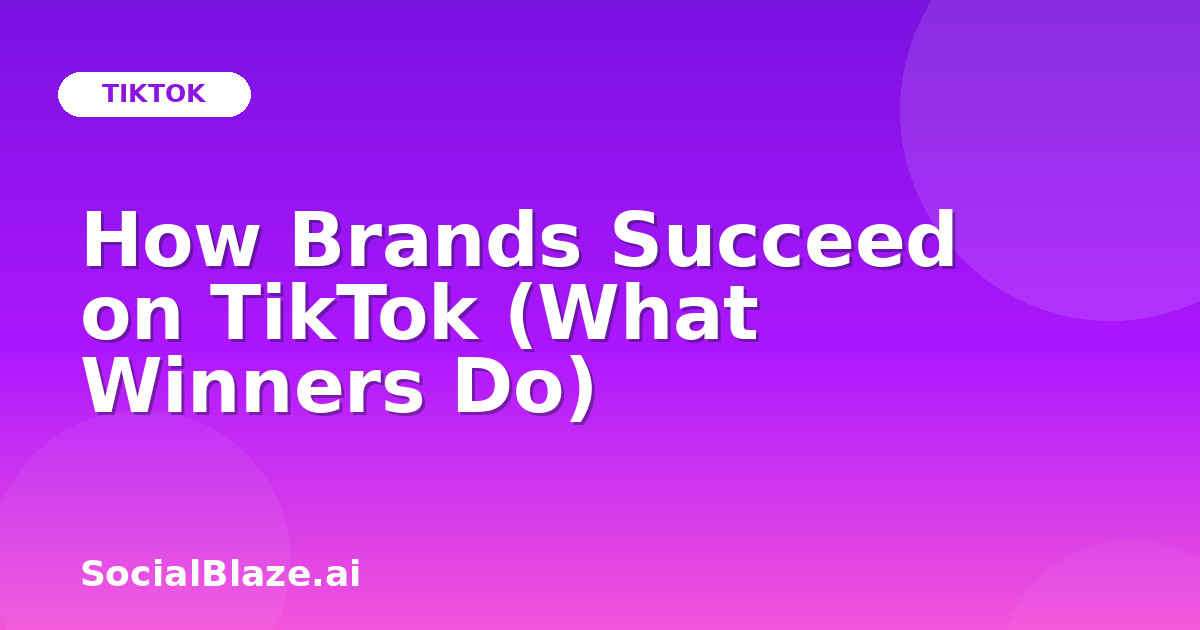 How Brands Succeed on TikTok (What Winners Do)