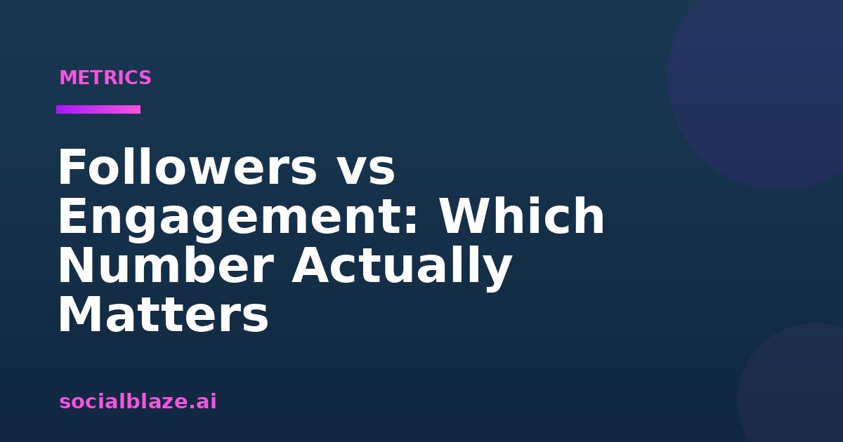 Followers vs Engagement: Which Number Actually Matters