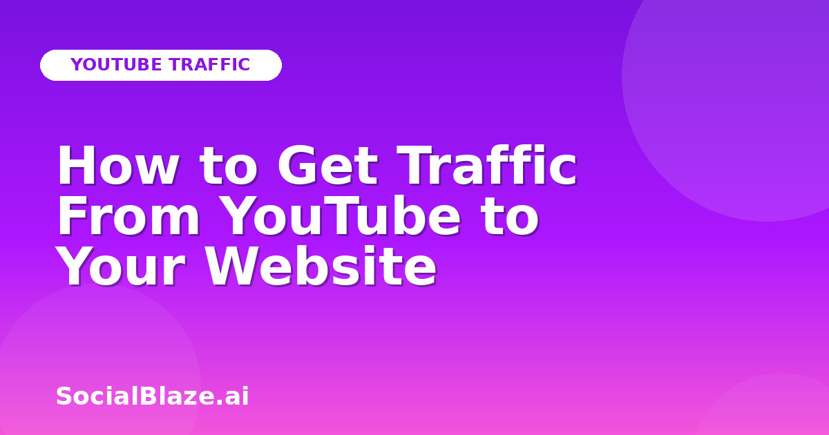 How to Get Traffic From YouTube to Your Website