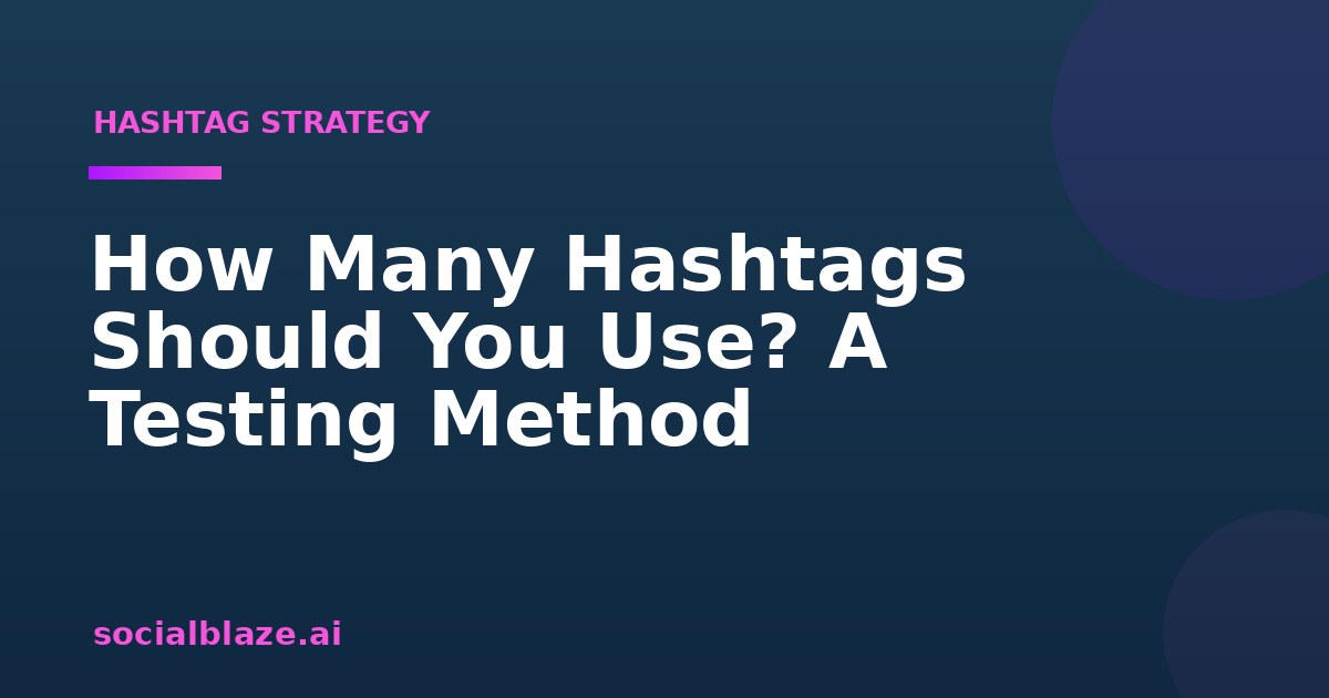 How Many Hashtags Should You Use? A Testing Method
