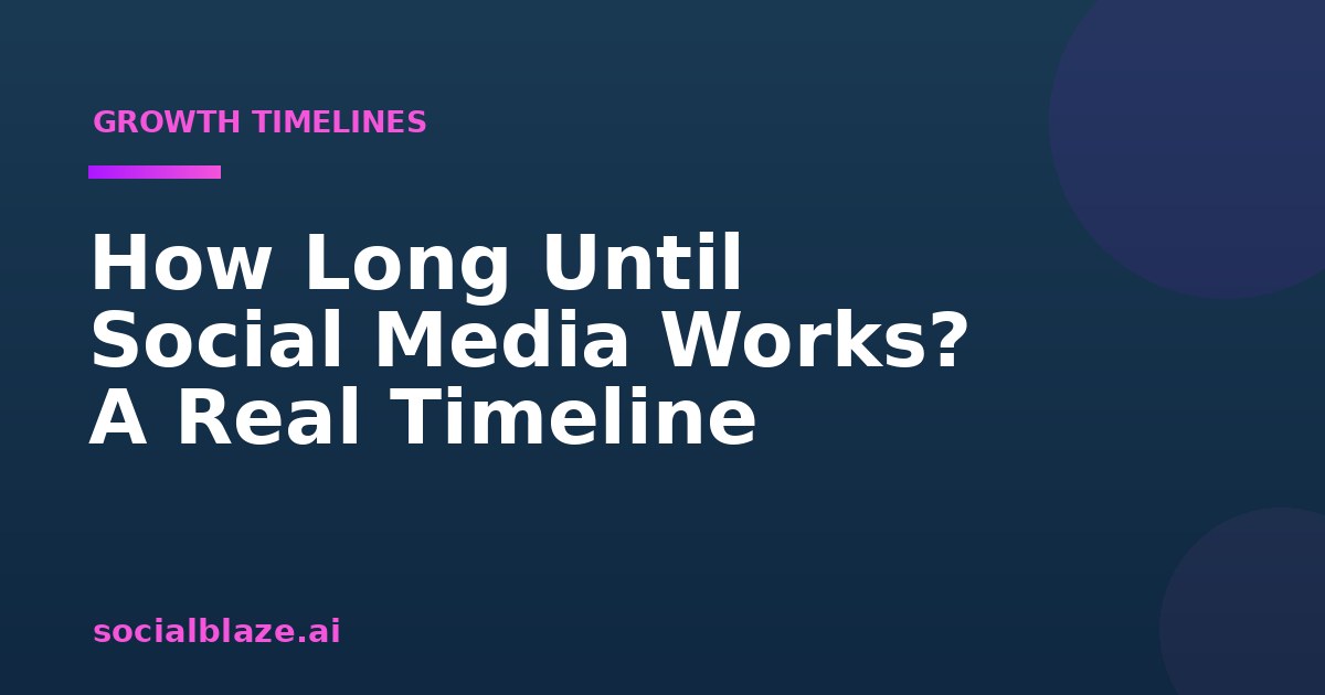 How Long Until Social Media Works? A Real Timeline