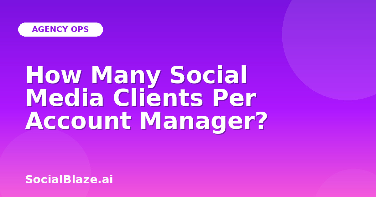 How Many Social Media Clients Per Account Manager?